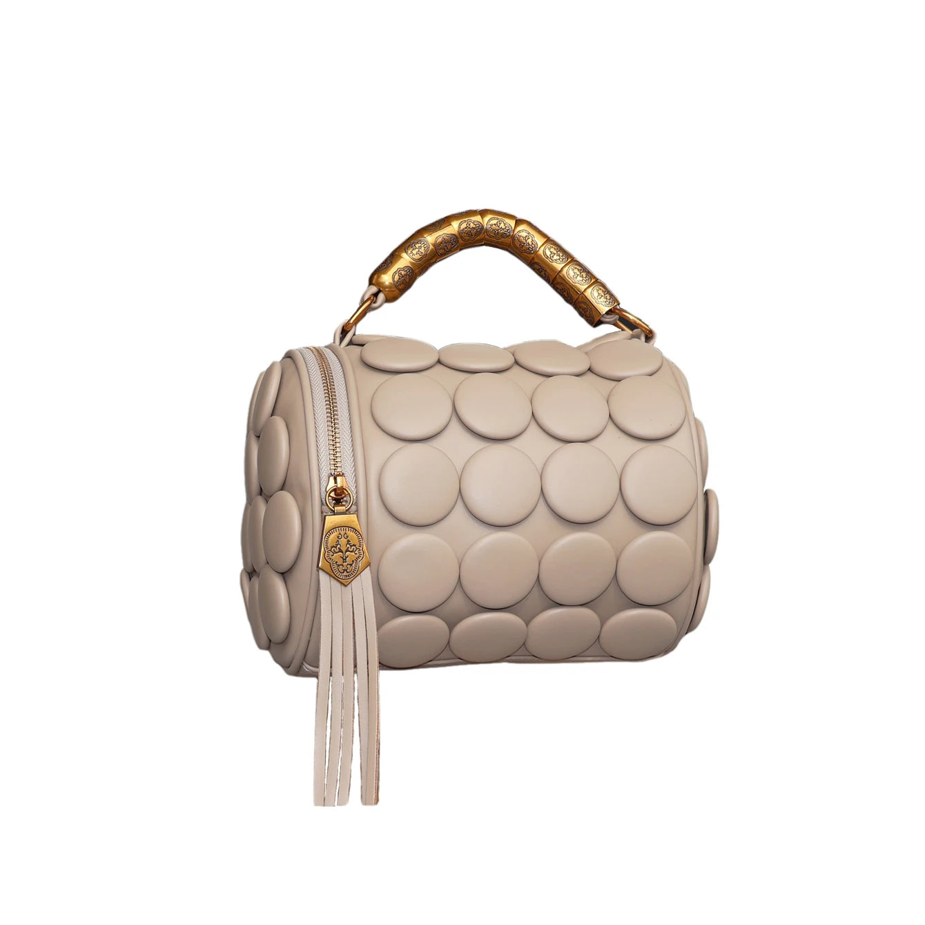Women's Leather Bucket Messenger Tote Bag