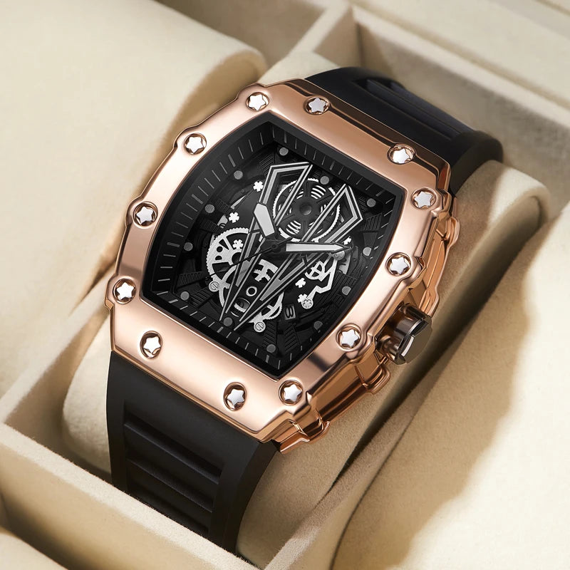 Men's Square Luminous Waterproof Sports Watch