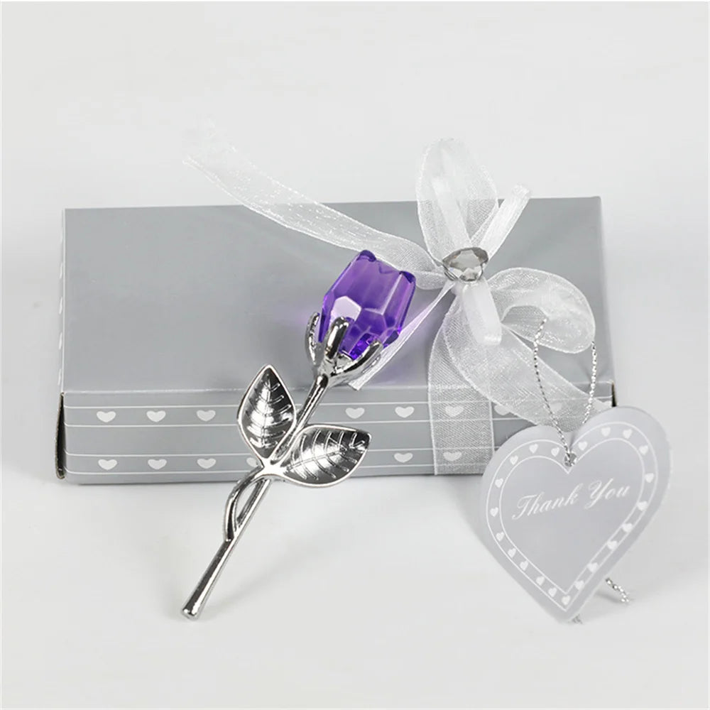 Crystal Glass Rose Artificial Flower Gift