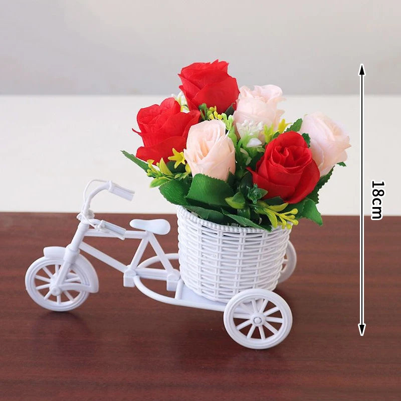 Tricycle Flower Basket Home Garden Decor