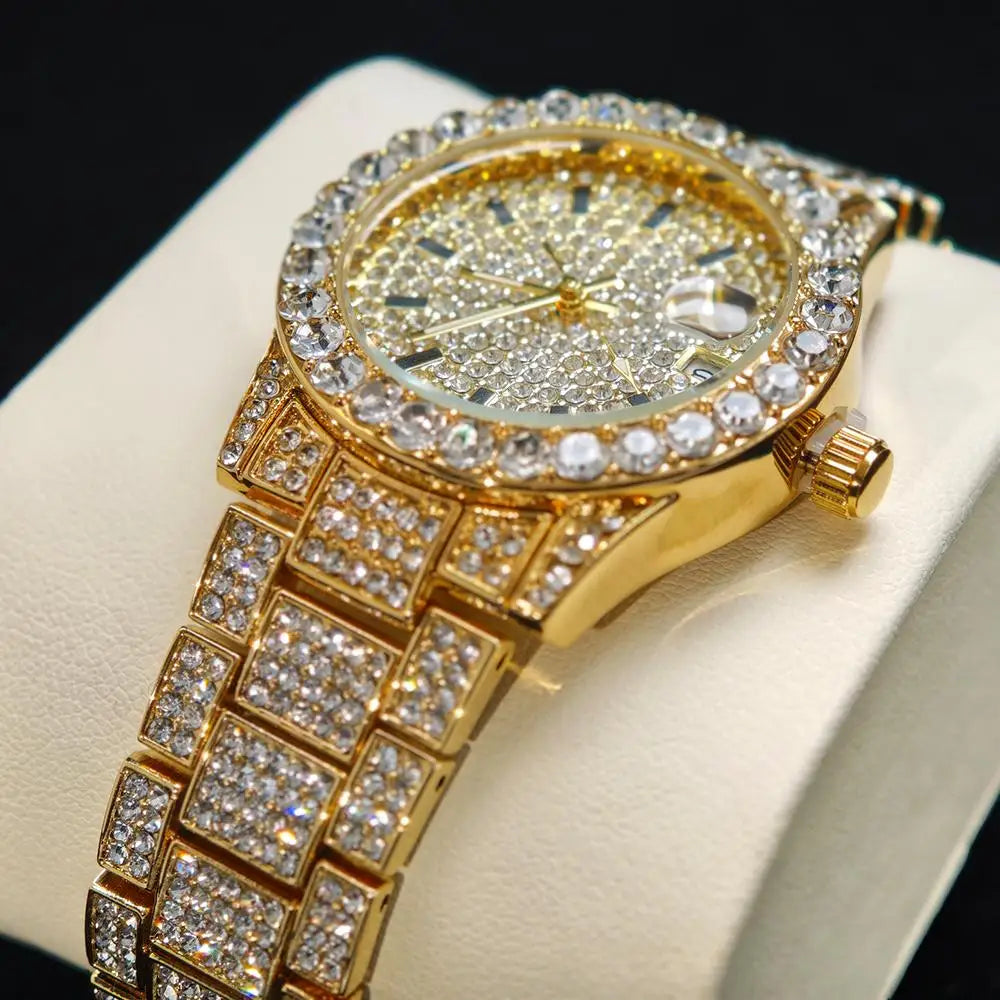 Gold Diamond Women Watch