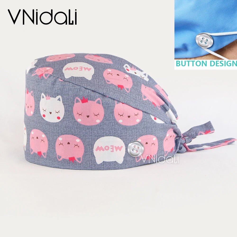 Scrub Cap with Button