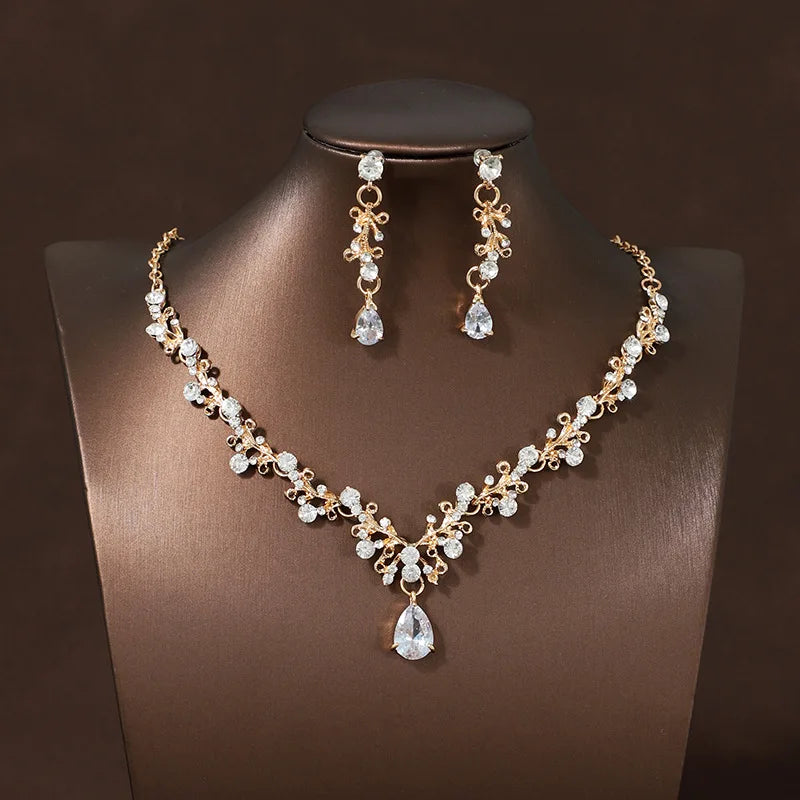 Bridal Crystal Crown Jewelry Set