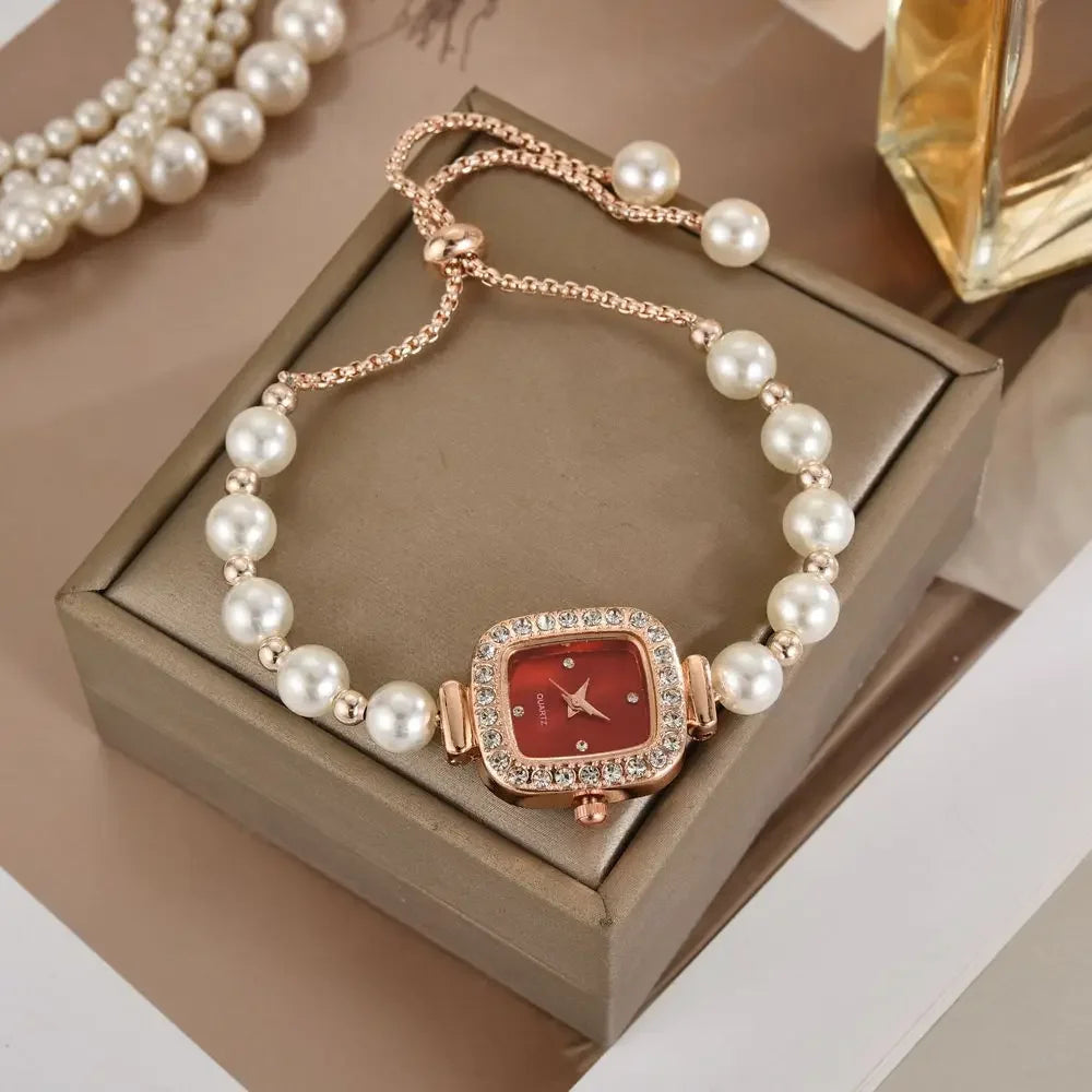 Pearl Bracelet Small Dial Watch