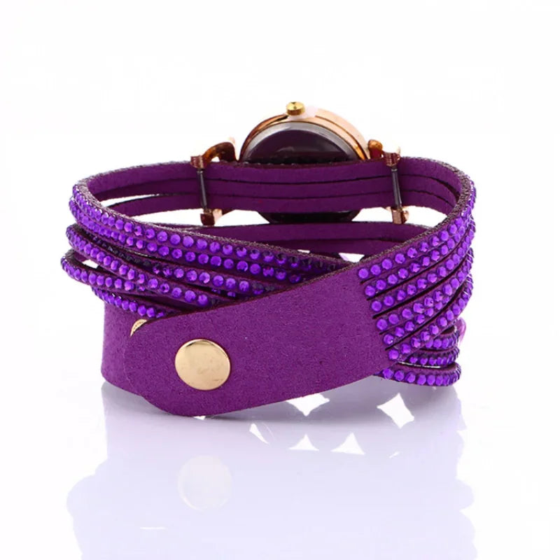 Leather Bracelet Women Watch