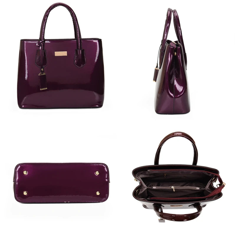 Patent Leather Luxury Tote Bag
