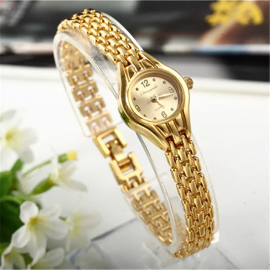 Gold Small Dial Ladies Watch