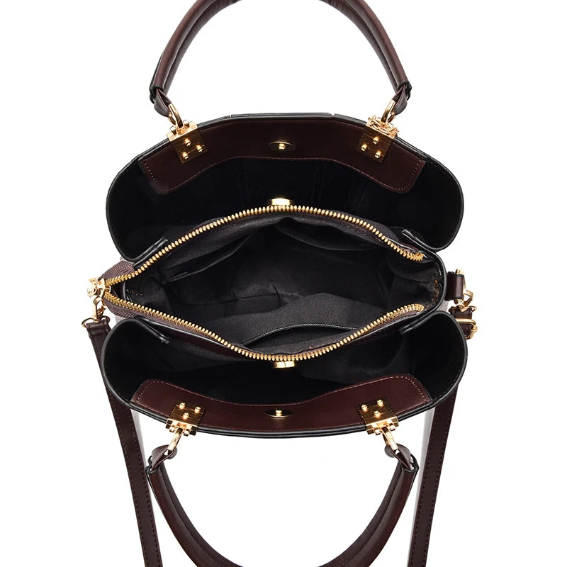 Elegant Leather Top-Handle Tote