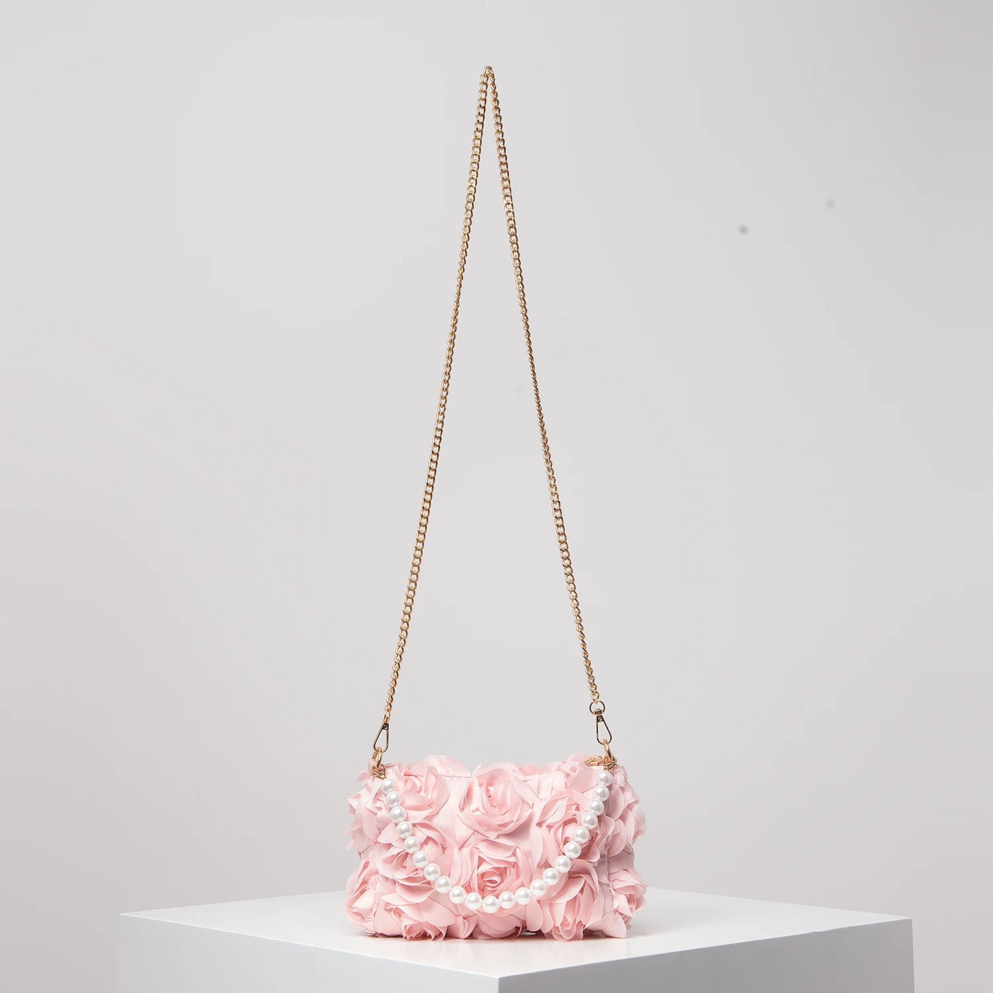 Pearl Floral Bridal Crossbody Bag