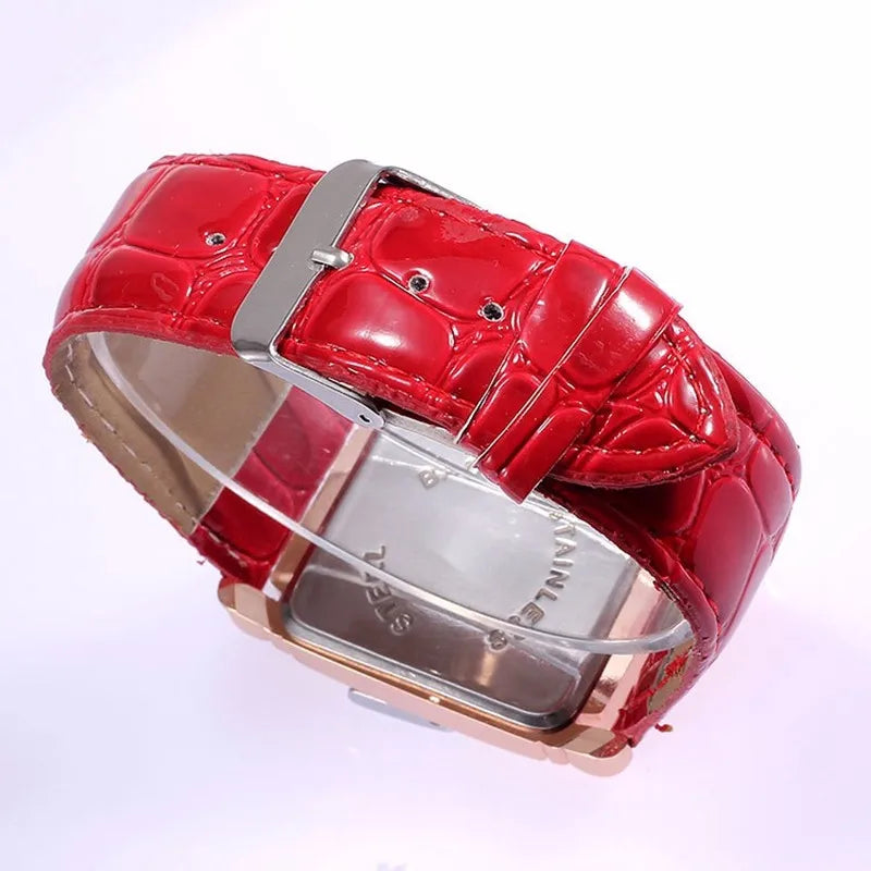 Women's Rose Gold Square Quartz Watch