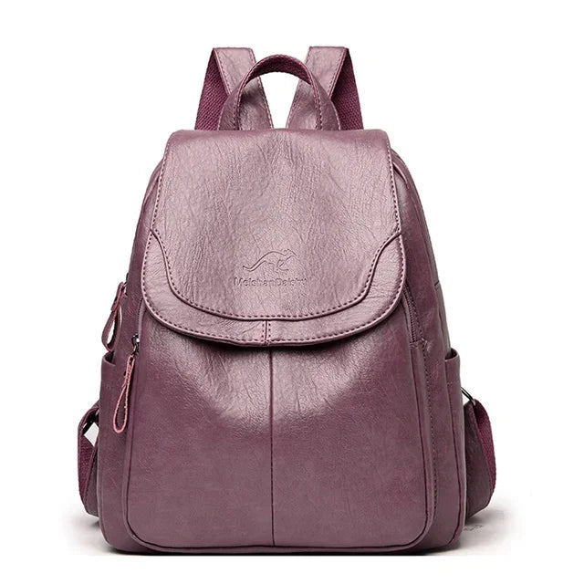 Soft Leather Women Backpack