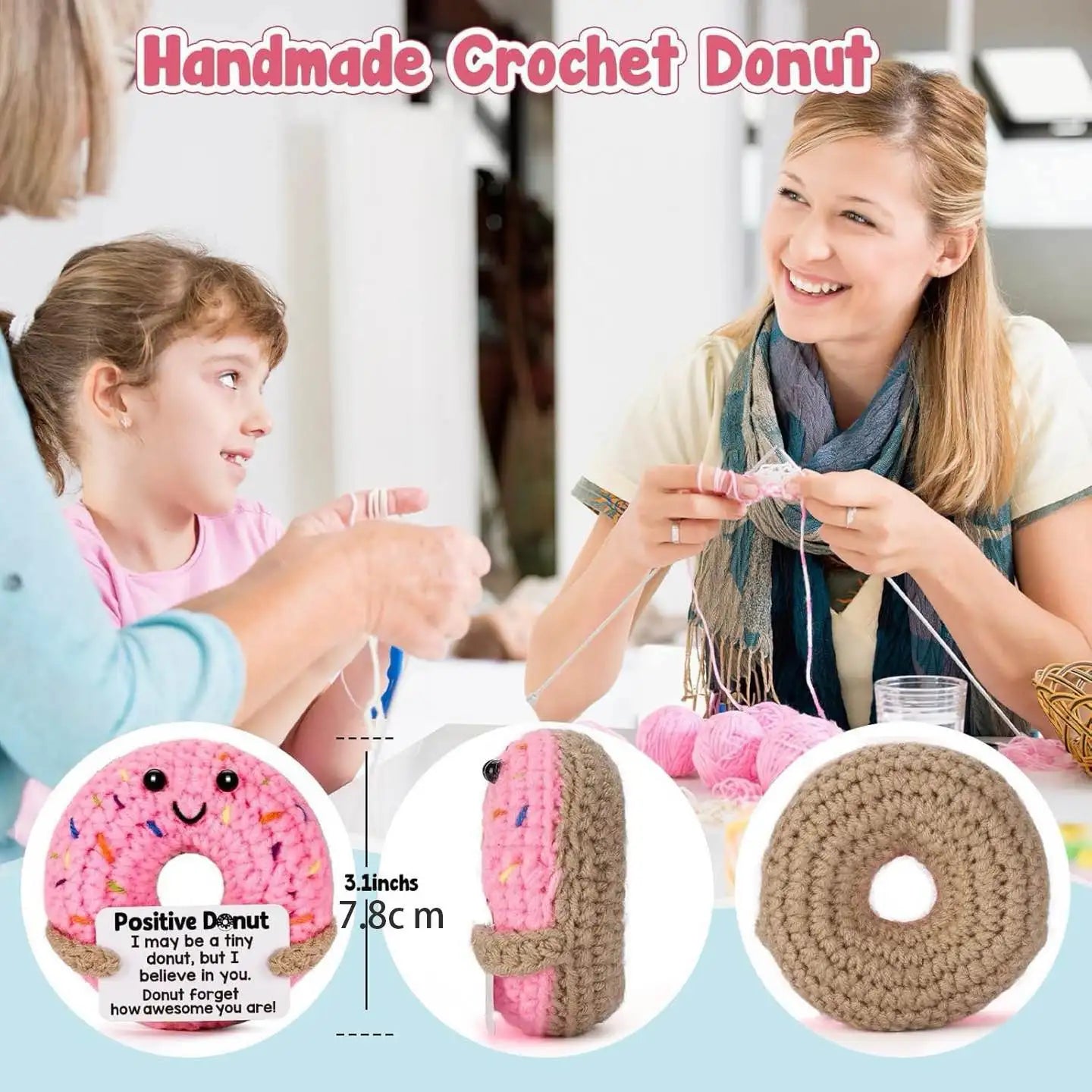 Crochet Donut Positive Gift Girls Birthday