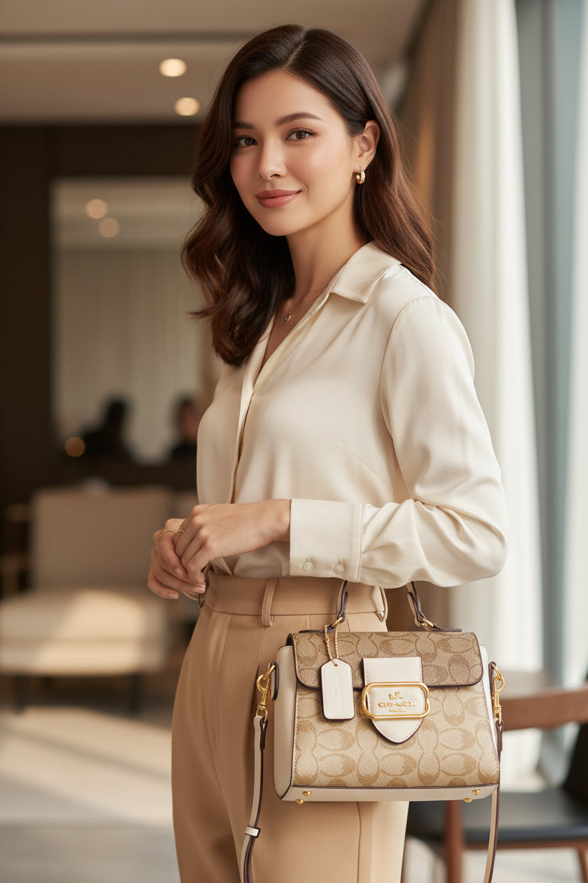 Retro Texture Tote & Crossbody Bag for Women