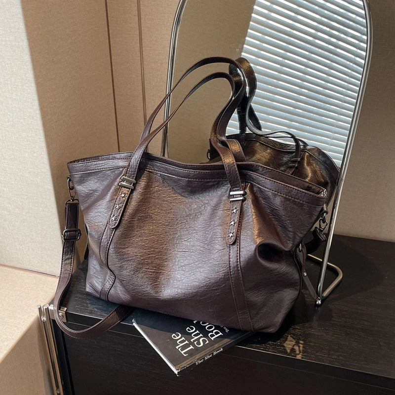 Oversized Leather Tote Bag