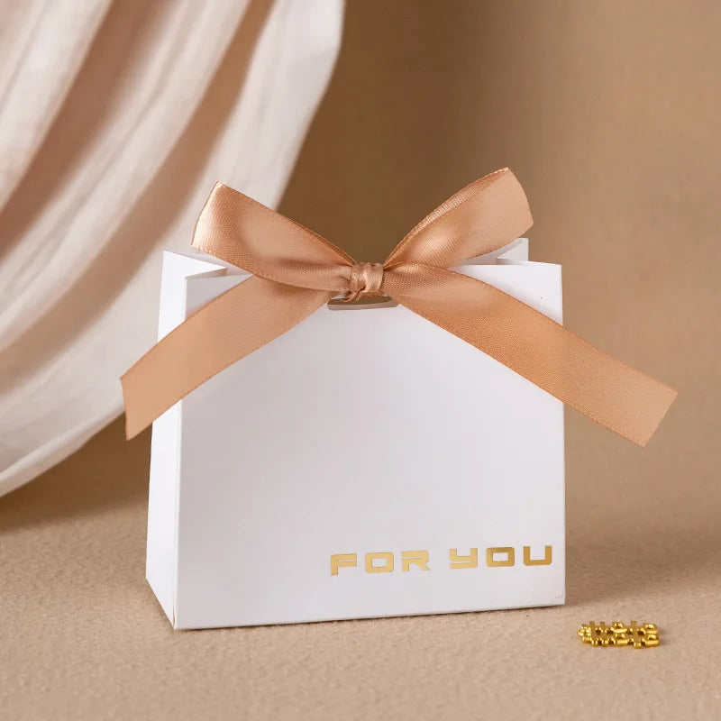 Thank You Gift Box Bow Ribbon Party 10 Pcs