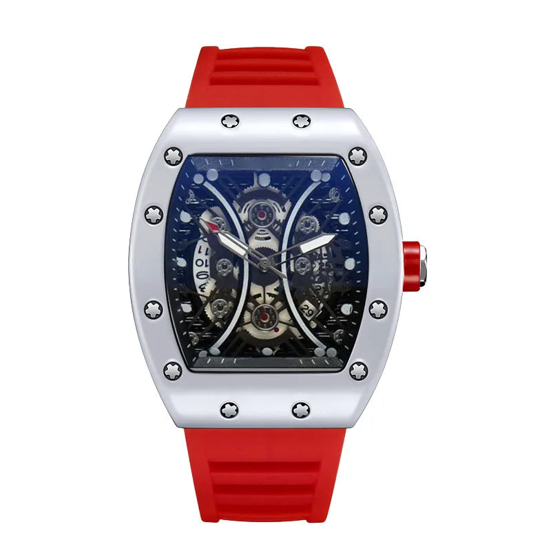 Men's Luminous Barrel Dial Luxury Watch