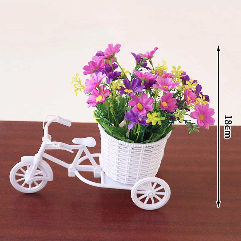 Tricycle Flower Basket Home Garden Decor