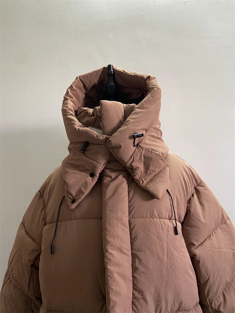 Long Korean Cotton Women Parka