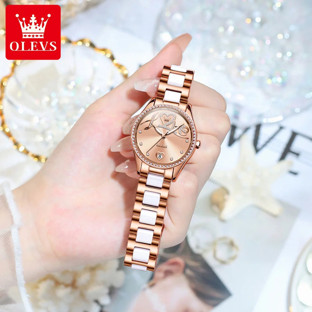 OLEVS Ceramic Automatic Ladies Watch