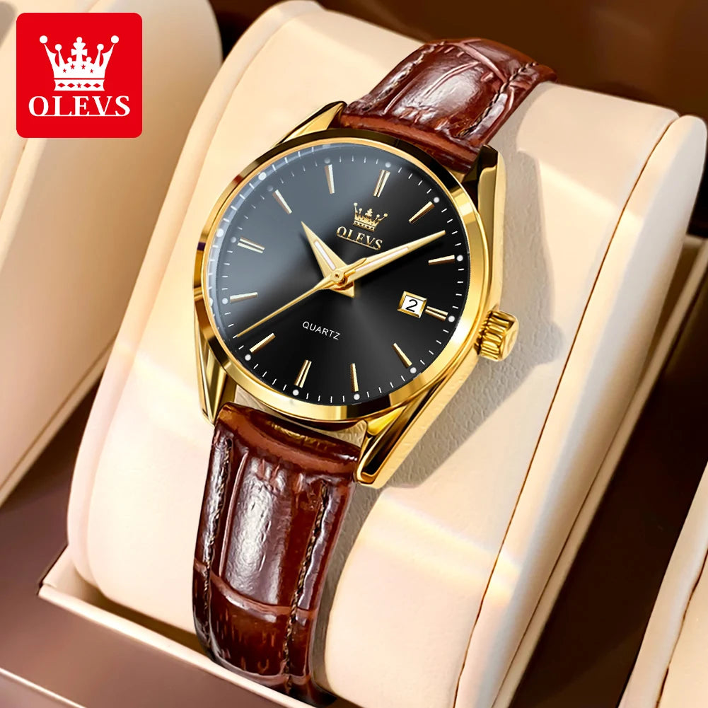 OLEVS Women's Waterproof Dual Calendar Watch