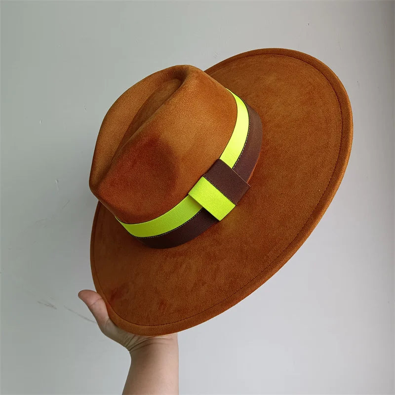 Women's Wide Brim Fedora Hat Retro Style