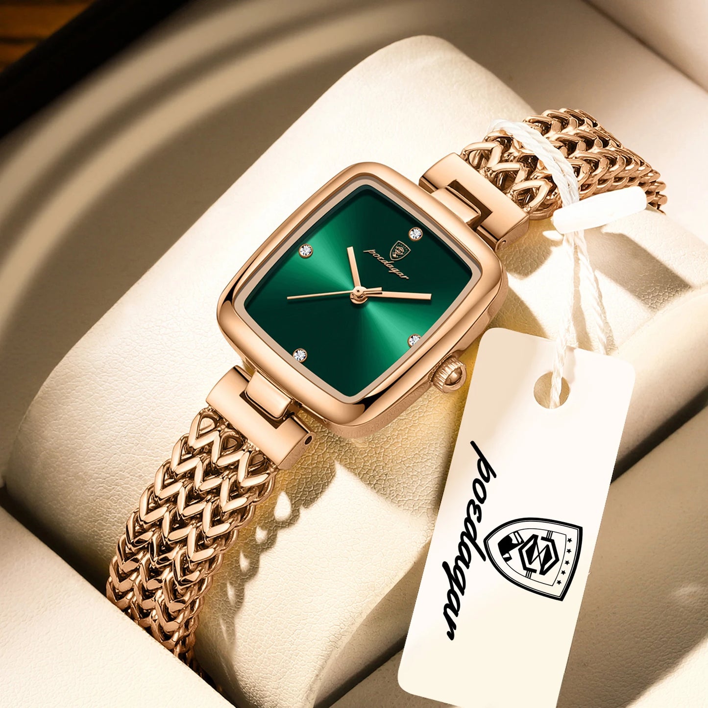 POEDAGAR Square Women Watch