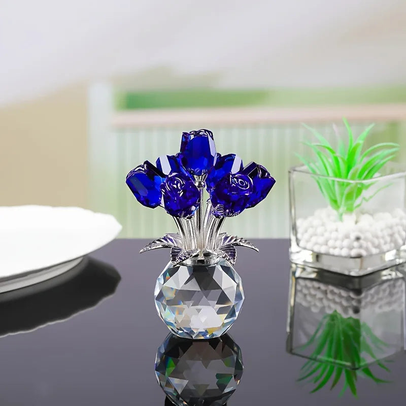 Colorful Crystal Rose Bouquet Eternal Gift
