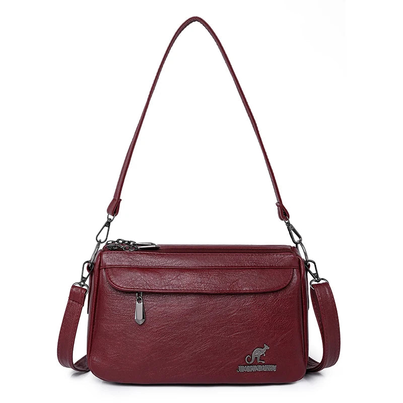 Vintage PU Crossbody Bag