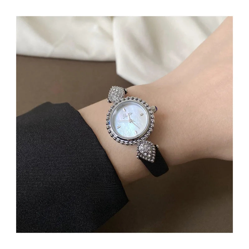 Diamond Dial Belt Quartz Watch