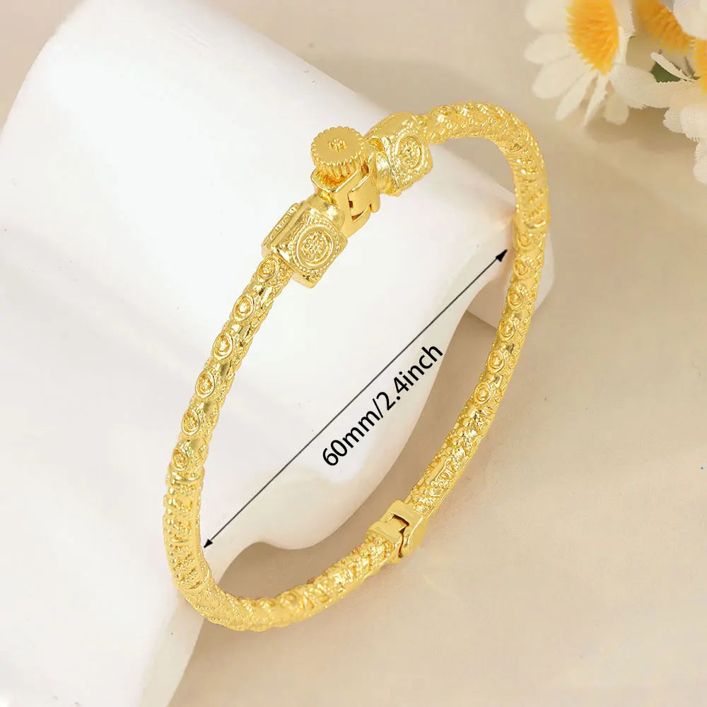 Gold Turquoise Bridal Bangle