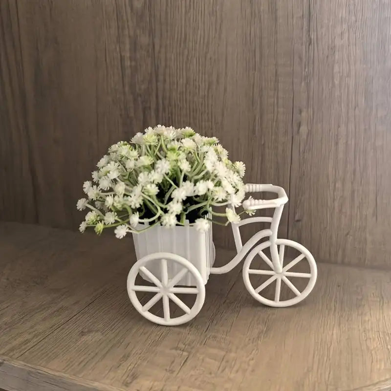 Bicycle Flower Basket Home Decor Artificial