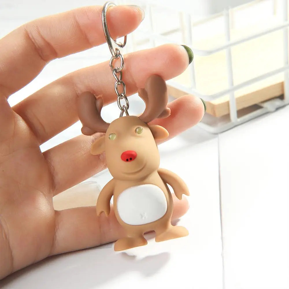 LED Flashlight Deer Keychain Kids Gift