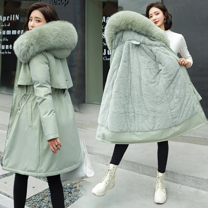 Slim Fleece Women Parka