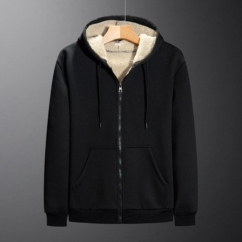 Lambswool Fleece Hooded Jacket
