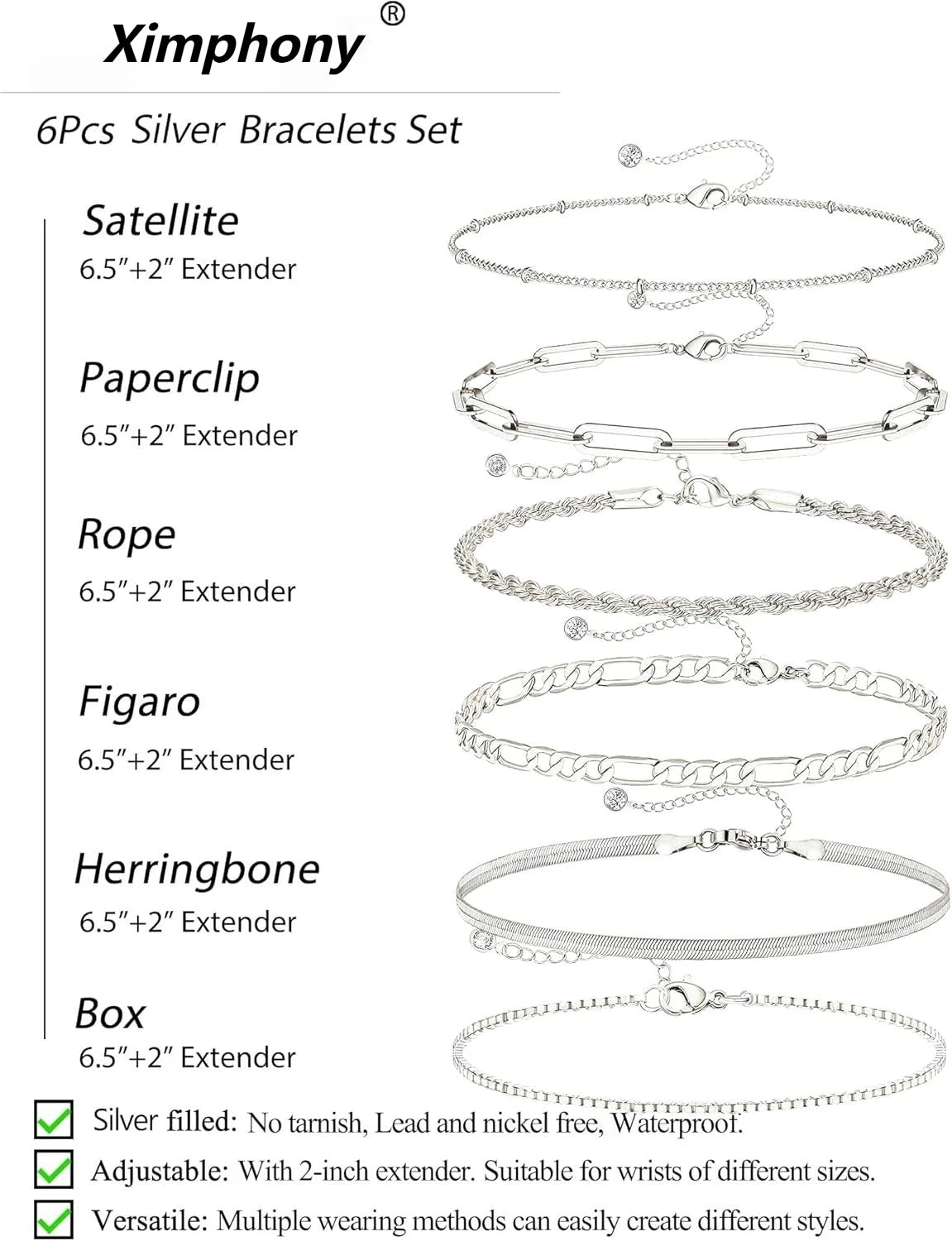 Sterling Silver Bracelet Gift Set