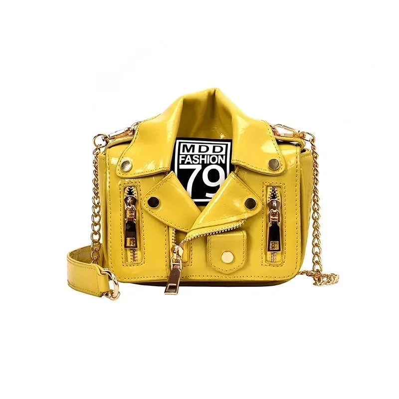 Women's PU Leather Motorcycle Shoulder Bag