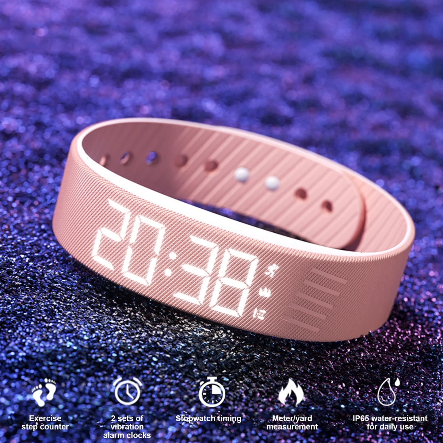 Vibrating Alarm Watch with Pedometer