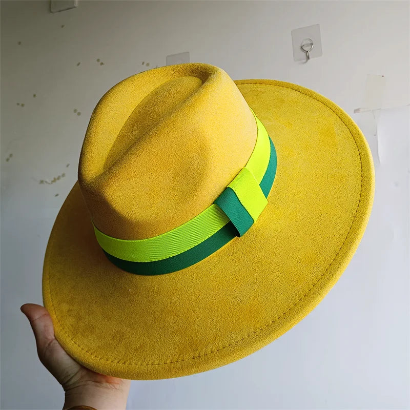 Women's Wide Brim Fedora Hat Retro Style