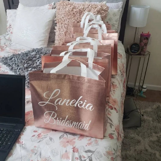 Custom Bridesmaid Tote Bag Wedding Gift