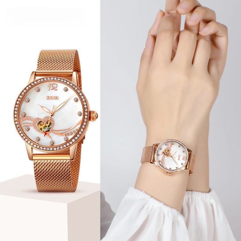 Crystal Mechanical Women Watch