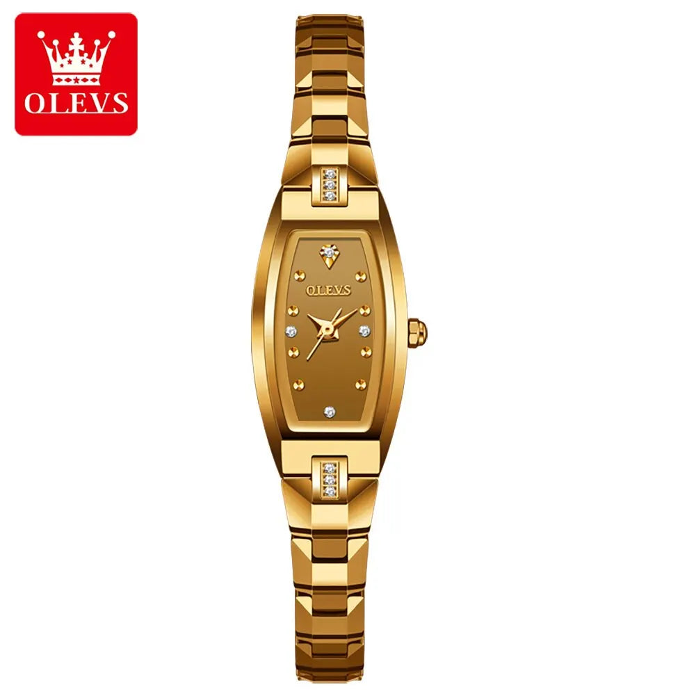 OLEVS Slim Tonneau Diamond Watch