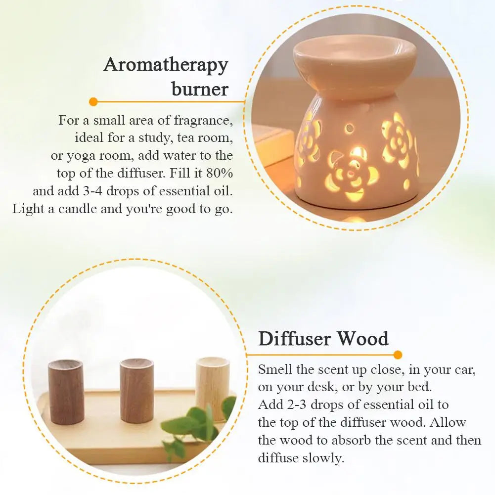 Aromatherapy Essential Oil Set Car Home 10ml
