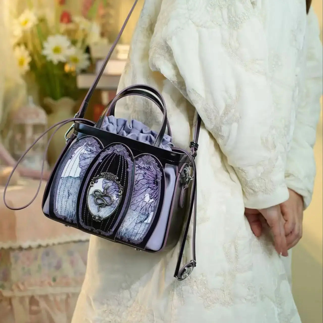 Snake Year Embroidered Bag