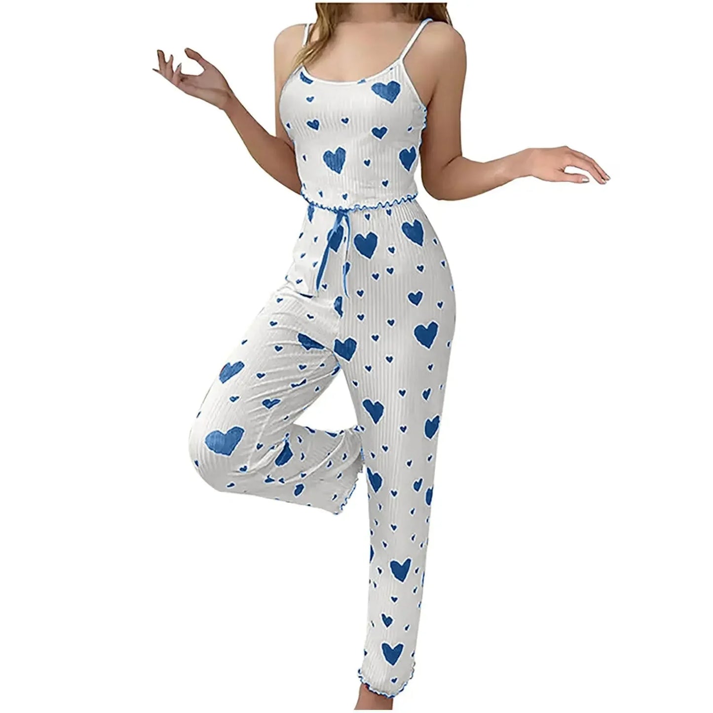 Women's Plus Size Soft Vest Pajama Set