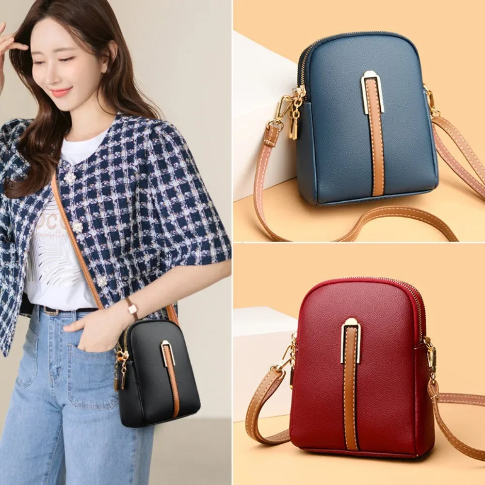 Women's Cowhide Leather Crossbody Shoulder Bag