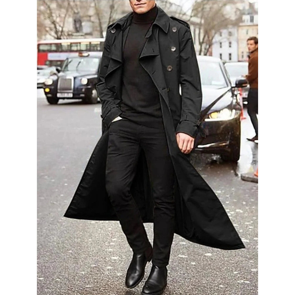 British Epaulet Men Trench Coat