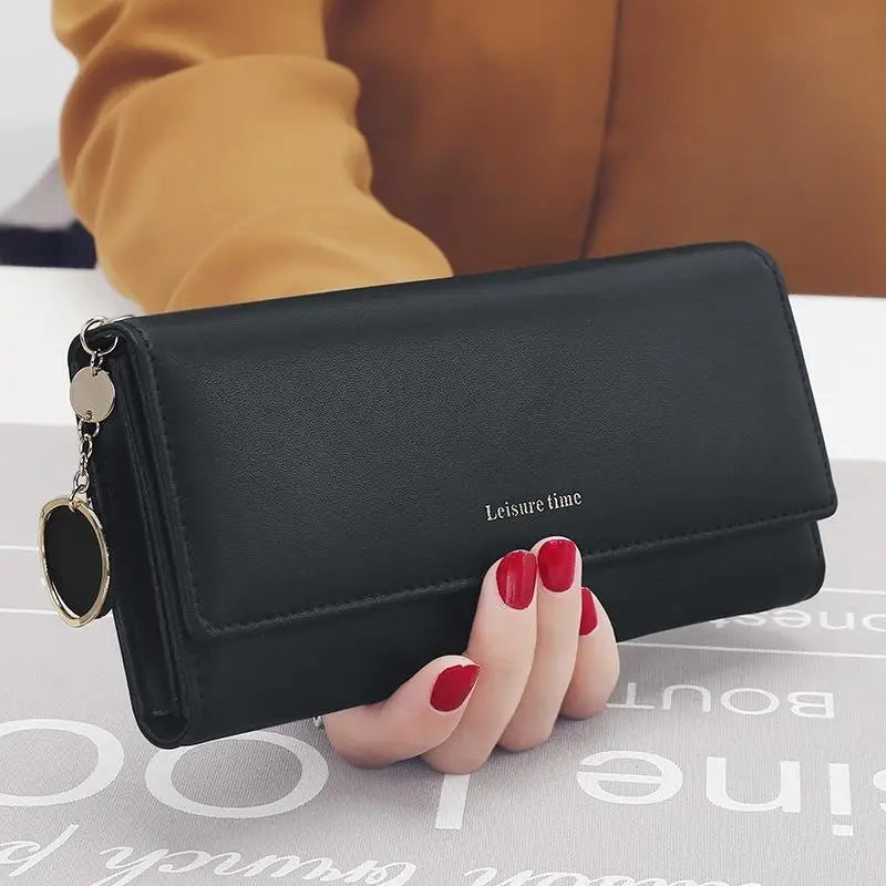 Leather Tri-Fold Women Wallet