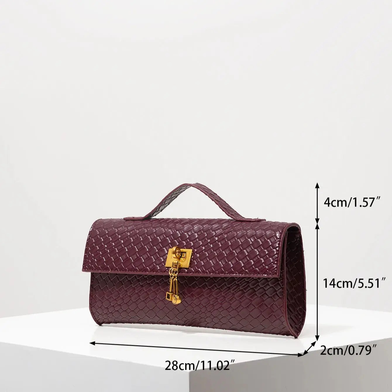 Vintage Burgundy Women Handbag