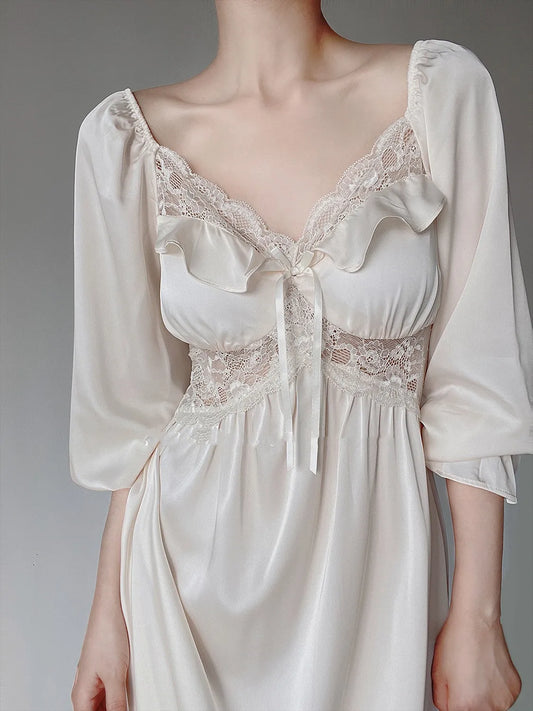 Women's French Lace Nightgown Elegant