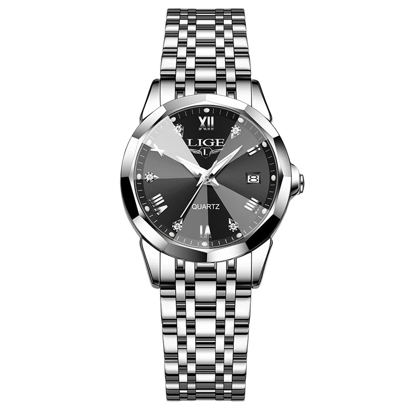 LIGE Luminous Date Steel Watch